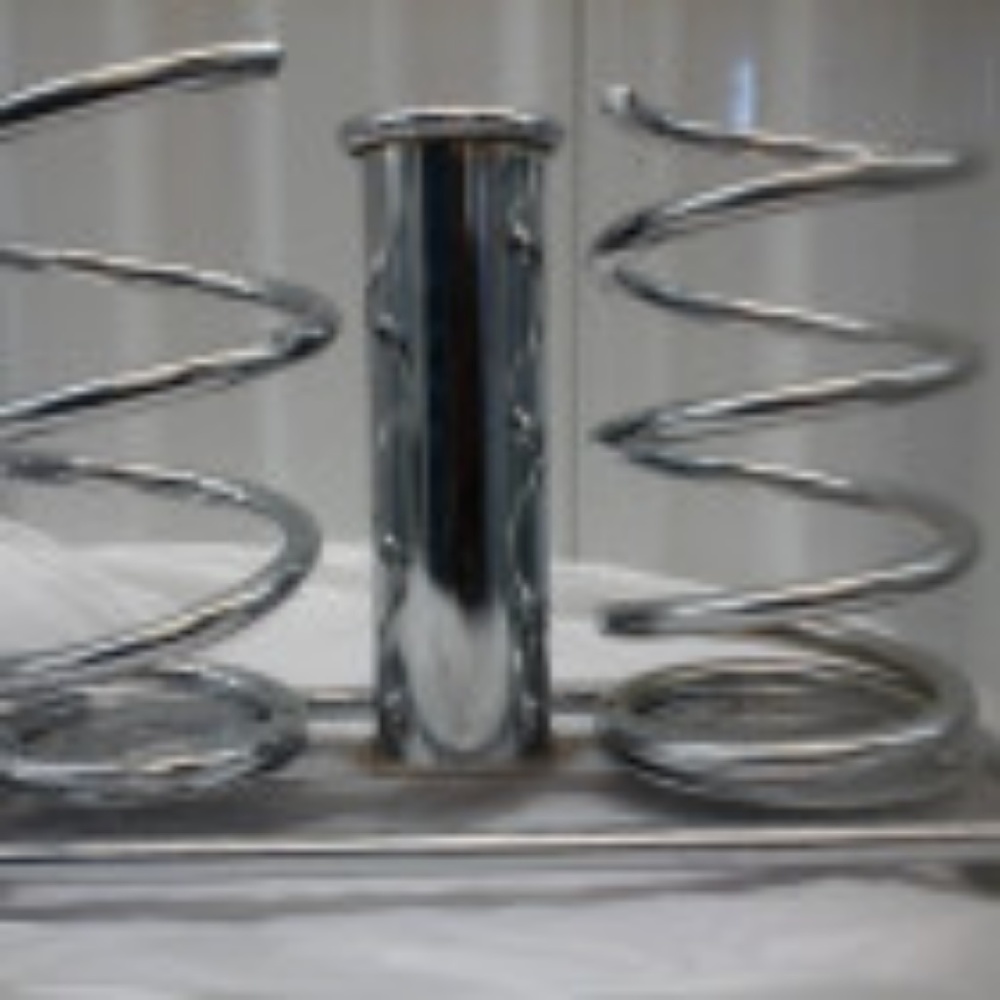 Chrome coil stand 8in by 3in by 5in